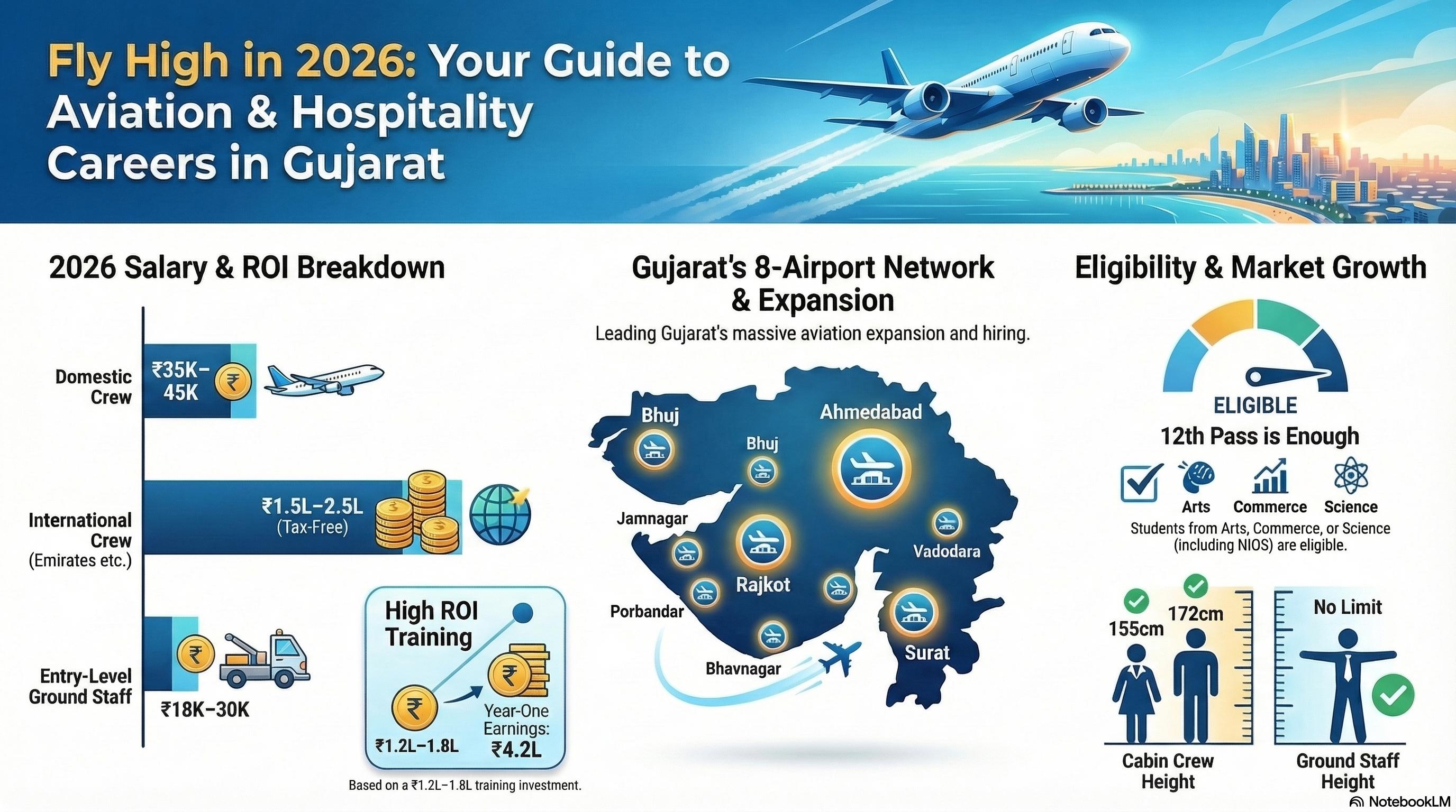 Airport Jobs in Gujarat for Freshers 2026: Complete Entry-Level Career Guide - Ground Staff career guide from Wings Institute Vadodara Gujarat